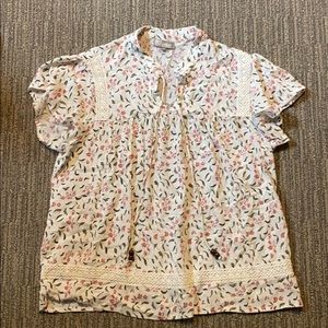 Summery boho shirt sleeve blouse